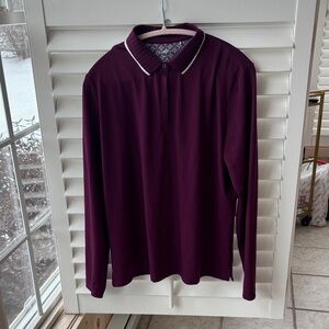 Walter Hagen Women's Maroon Long Sleeve Polo
